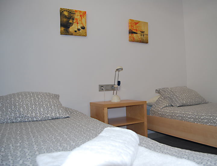 Teneriffa, El Medano Ferienwohnung, Schlafzimmer I, 2 Betten